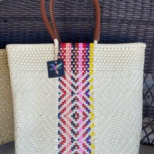 Stylish Multicolor Woven Tote Bag